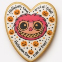 Ciastko lukrowane HALLOWEEN No.3 roz.L SERCE ręcznie robione