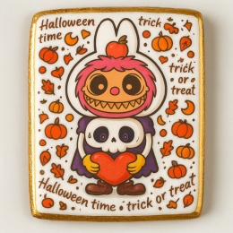 Ciastko lukrowane HALLOWEEN No.4 roz.M PION ręcznie robione