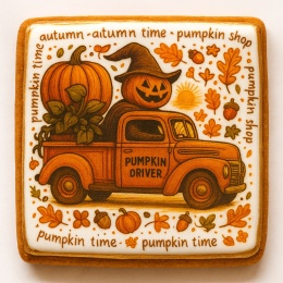 Ciastko lukrowane PUMPKIN DRIVER SUN roz.M POZIOM ręcznie robione