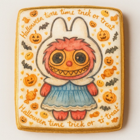 Ciastko lukrowane HALLOWEEN No.12 roz.M PION ręcznie robione