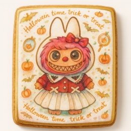 Ciastko lukrowane HALLOWEEN No.13 roz.XL PION ręcznie robione