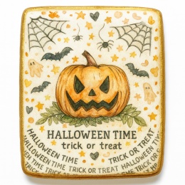 Ciastko lukrowane HALLOWEEN No.17 roz.M PION ręcznie robione