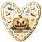 Ciastko lukrowane HALLOWEEN No.17 roz.L SERCE ręcznie robione