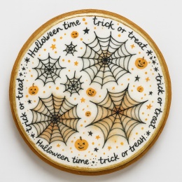 Ciastko lukrowane HALLOWEEN No.18 roz.M  KOŁO ręcznie robione