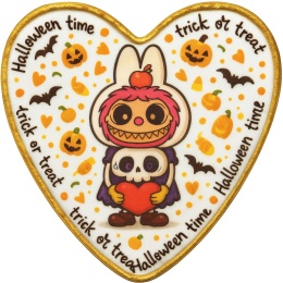 Ciastko lukrowane HALLOWEEN No.4 roz.L SERCE ręcznie robione