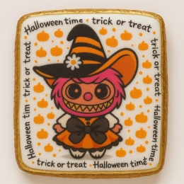 Ciastko lukrowane HALLOWEEN No.5 roz.L PION ręcznie robione