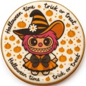 Ciastko lukrowane HALLOWEEN No.5A roz.XL KOŁO ręcznie robione