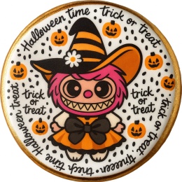 Ciastko lukrowane HALLOWEEN No.5 roz.M KOŁO ręcznie robione