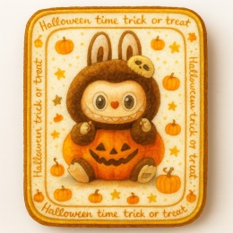 Ciastko lukrowane HALLOWEEN No.7 roz.XL PION ręcznie robione