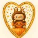 Ciastko lukrowane HALLOWEEN No.7 roz.L SERCE ręcznie robione