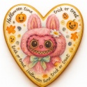 Ciastko lukrowane HALLOWEEN No.9 roz.S SERCE ręcznie robione