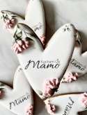 Ciastko kwiatowe serce Kocham Cię Mamo