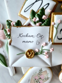 Ciastko ruchomy list w pudełku Kocham Cię mamo