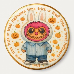 Ciastko lukrowane HALLOWEEN No.16 roz.XL KOŁO ręcznie robione