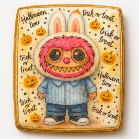 Ciastko lukrowane HALLOWEEN No.16 roz.S PION ręcznie robione