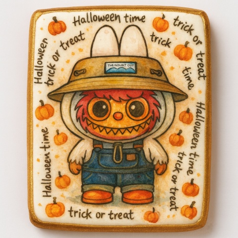 Ciastko lukrowane HALLOWEEN No.17 roz.XL PION ręcznie robione