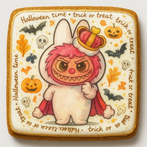 Ciastko lukrowane HALLOWEEN No.18 roz.L PION ręcznie robione