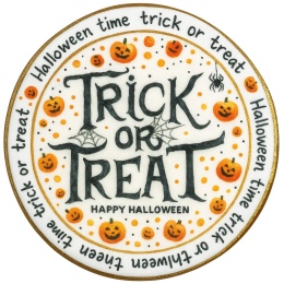 Ciastko lukrowane HALLOWEEN No.19 roz.m KOŁO recznie robione