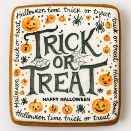 Ciastko lukrowane HALLOWEEN No.19 roz.M PION ręcznie robione