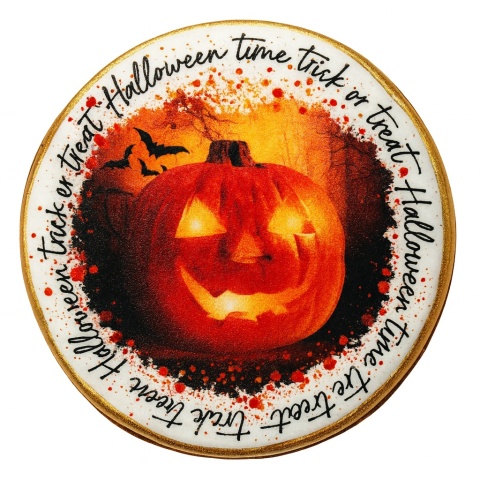 Ciastko lukrowane HALLOWEEN No.20 roz.L KOŁO ręcznie robione Ciastko lukrowane HALLOWEEN No.20 roz.L KOŁO ręcznie robione