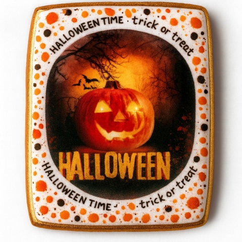 Ciastko lukrowane HALLOWEEN No.20 roz.S PION ręcznie robione Ciastko lukrowane HALLOWEEN No.20 roz.S PION ręcznie robione