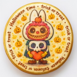 Ciastko lukrowane HALLOWEEN No.20 roz.L KOŁO ręcznie robione