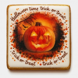 Ciastko lukrowane HALLOWEEN No.20 roz.M  KWADRAT AT ręcznie robione