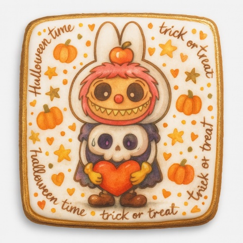 Ciastko lukrowane HALLOWEEN No.20 roz.M PION ręcznie robione