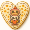 Ciastko lukrowane HALLOWEEN No.20 roz.L SERCE ręcznie robione