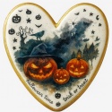 Ciastko lukrowane HALLOWEEN No.21 roz.L SERCE ręcznie robione