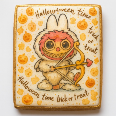 Ciastko lukrowane HALLOWEEN No.21 roz.XL PION ręcznie robione