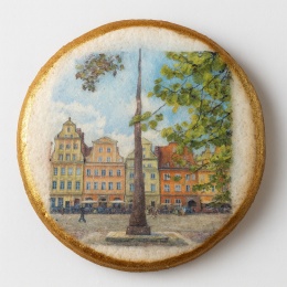 Ciastko lukrowane KAMIENICE WROCŁAW PAMIĄTKA KOŁO No.1 roz.L ręcznie robione
