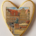 Ciastko lukrowane KAMIENICE WROCŁAW PAMIĄTKA SERCE roz.L ręcznie robione