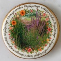 Ciastko lukrowane Życzenia KWIATY OGRÓD roz.XL KOŁO No.4 ręcznie robione