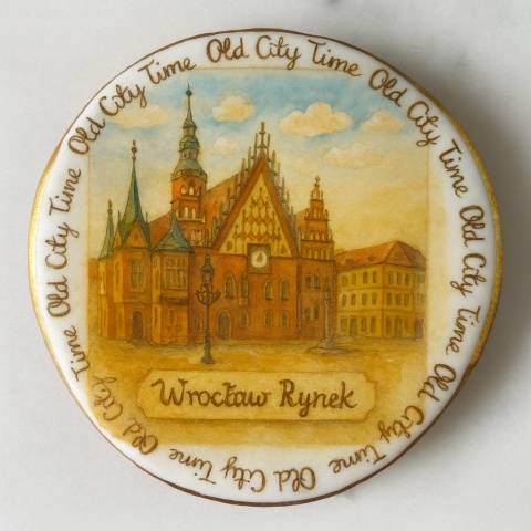 Ciastko lukrowane KAMIENICE WROCŁAW PAMIĄTKA KOŁO No.15 roz.XL ręcznie robione Ciastko lukrowane KAMIENICE WROCŁAW PAMIĄTKA KOŁO No.15 roz.XL ręcznie robione