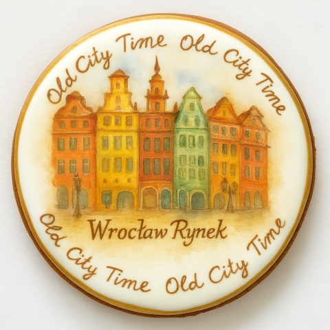 Ciastko lukrowane KAMIENICE WROCŁAW PAMIĄTKA KOŁO No.9 roz.XLS ręcznie robione