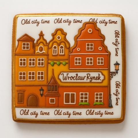Ciastko lukrowane KAMIENICE WROCŁAW PAMIĄTKA POZIOM No.10 roz.S ręcznie robione