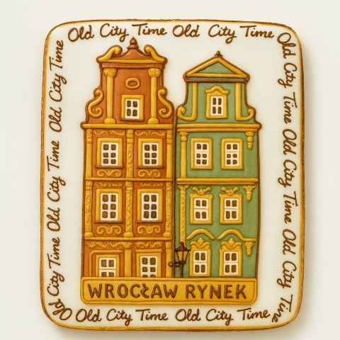 Ciastko lukrowane KAMIENICE WROCŁAW PAMIĄTKA PION No.11 roz.S ręcznie robione Ciastko lukrowane KAMIENICE WROCŁAW PAMIĄTKA PION No.11 roz.S ręcznie robione