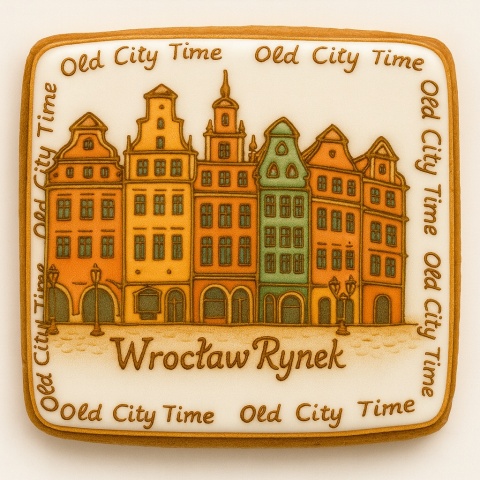 Ciastko lukrowane KAMIENICE WROCŁAW PAMIĄTKA POZIOM No.12 roz.L ręcznie robione Ciastko lukrowane KAMIENICE WROCŁAW PAMIĄTKA POZIOM No.12 roz.L ręcznie robione