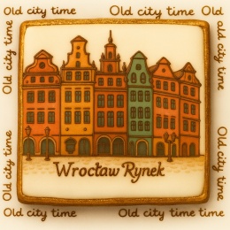 Ciastko lukrowane KAMIENICE WROCŁAW PAMIĄTKA KWADRAT No.12 roz.L ręcznie robione