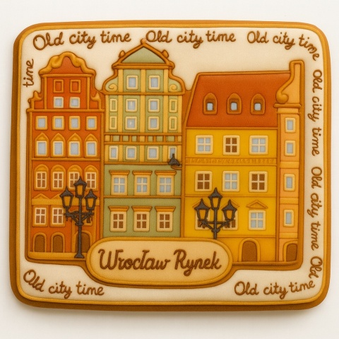 Ciastko lukrowane KAMIENICE WROCŁAW PAMIĄTKA KWADRAT No.5 roz.XL ręcznie robione Ciastko lukrowane KAMIENICE WROCŁAW PAMIĄTKA KWADRAT No.5 roz.XL ręcznie robione