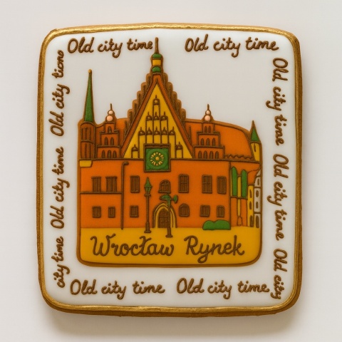 Ciastko lukrowane KAMIENICE WROCŁAW PAMIĄTKA PION No.12 roz.XL ręcznie robione