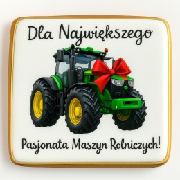 Ciastko lukrowane Logo JOHN DEERE PASJA PROFESJA POZIOM roz.XL ręcznie robione