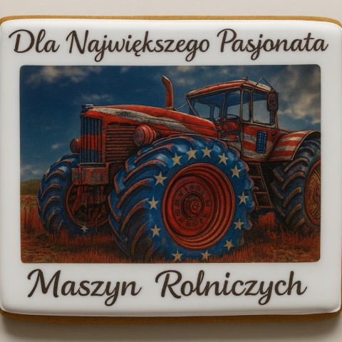 Ciastko lukrowane ROLNIK TRAKTOR PASJA PREZENT No.1 POZIOM roz.M ręcznie robione Ciastko lukrowane ROLNIK TRAKTOR PASJA PREZENT No.1 POZIOM roz.M ręcznie robione