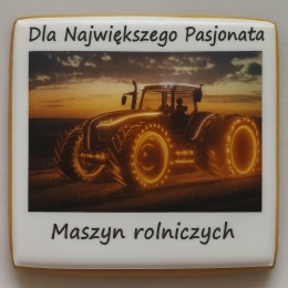 Ciastko lukrowane ROLNIK TRAKTOR PASJA PREZENT POZIOM roz.XL ręcznie robione