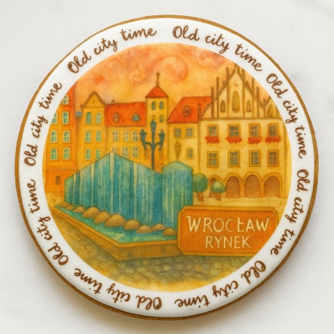 Ciastko lukrowane KAMIENICE WROCŁAW PAMIĄTKA KOŁO No.23 roz.L ręcznie robione Ciastko lukrowane KAMIENICE WROCŁAW PAMIĄTKA KOŁO No.23 roz.L ręcznie robione