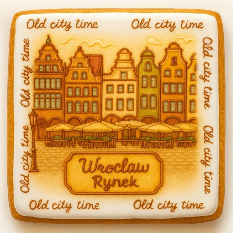 Ciastko lukrowane KAMIENICE WROCŁAW PAMIĄTKA KWADRAT No.16 roz.L ręcznie robione Ciastko lukrowane KAMIENICE WROCŁAW PAMIĄTKA KWADRAT No.16 roz.L ręcznie robione