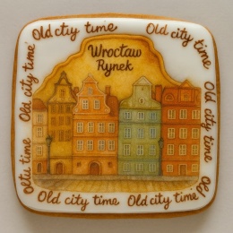 Ciastko lukrowane KAMIENICE WROCŁAW PAMIĄTKA KWADRAT No.20 roz.XL ręcznie robione