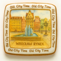 Ciastko lukrowane KAMIENICE WROCŁAW PAMIĄTKA KWADRAT No.24 roz.XL ręcznie robione