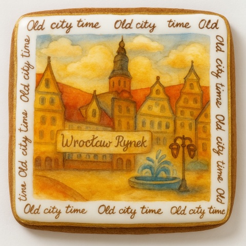 Ciastko lukrowane KAMIENICE WROCŁAW PAMIĄTKA KWADRAT No.26 roz.L ręcznie robione Ciastko lukrowane KAMIENICE WROCŁAW PAMIĄTKA KWADRAT No.26 roz.L ręcznie robione